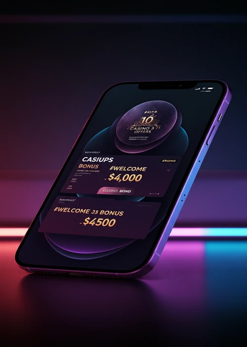 Bannière promotionnelle des bonus de bienvenue de StaXino Casino avec des jetons et un slogan attrayant pour 2026.